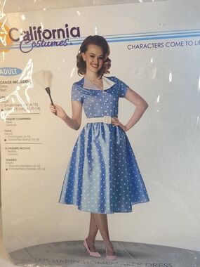 California Costumes Blue Polka Dot Kids Costume Dress